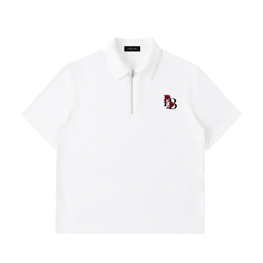 Lafayette Blanc Half Zip Polo